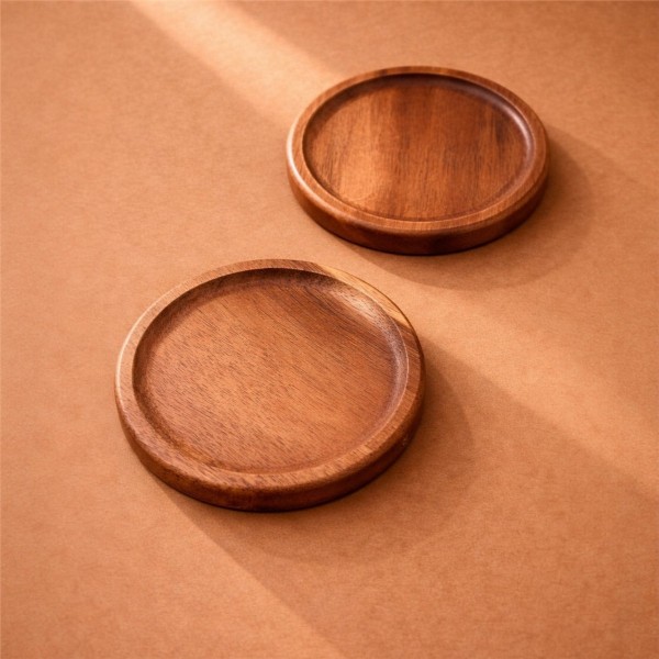 Ahşap Bardak Altlığı, Doğal Ahşap İçecek Altlığı