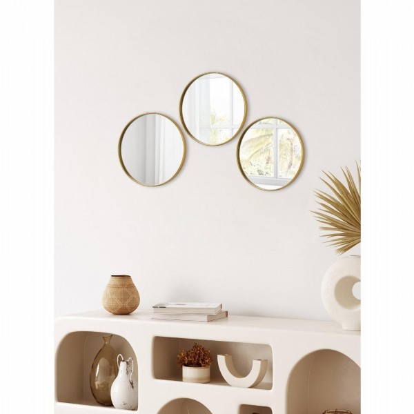 ALTIN YUVARLAK DEKORATİF SUNUMLUK 24x24x2