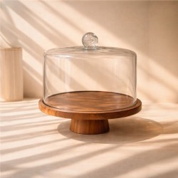 Cam Kek Fanusu , Ahşap Standlı Kek Fanusu