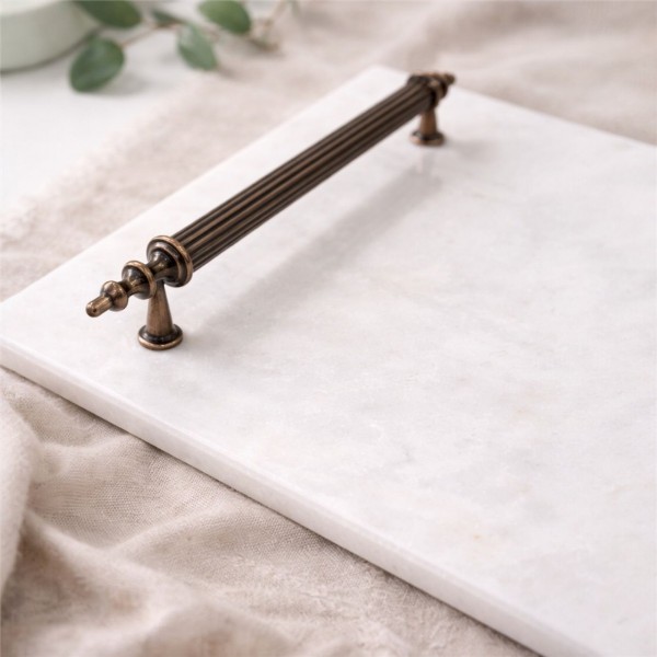 Mermer Dikdörtgen Tepsi | Söz & Nişan Kahve Sunum Tepsisi | 1 cm Doğal Mermer