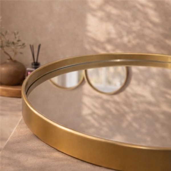 Yuvarlak Dekoratif Ayna Seti ,3 Adet Duvar Aynası ,Sunumluk